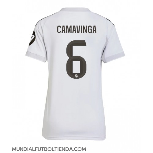 Camiseta Real Madrid Eduardo Camavinga #6 Primera Equipación Replica 2025-26 para mujer mangas cortas